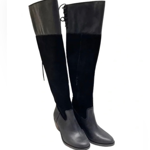 Lucky Brand Leather and Suede Komah Boots - Picture 2 of 9